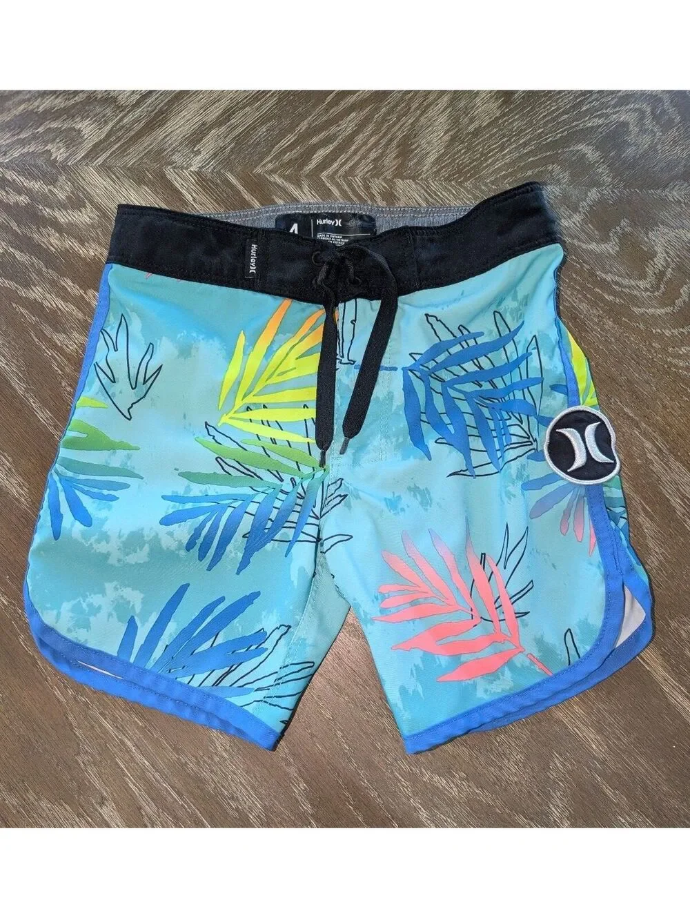 Hurley Boys' Tropical Swim Trunks with Adjustable Waistband